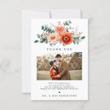 Verona Sunset Bright Orange Moderne Mariage Floral