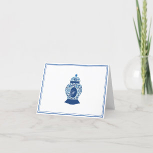 Carte De Remerciements Versailles Chinoiserie Ginger Jar Monogramme W