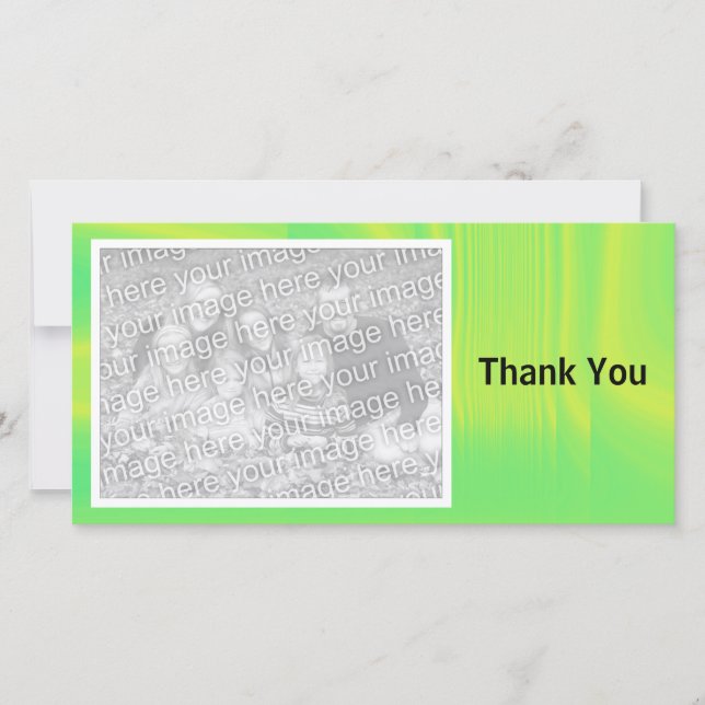 Carte De Remerciements Vert clair (Devant)