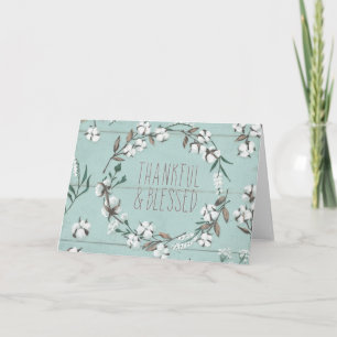 Carte De Remerciements VI menthe bénie   reconnaissant et béni