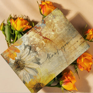 Carte De Remerciements Vibes florales Abstraites vintages