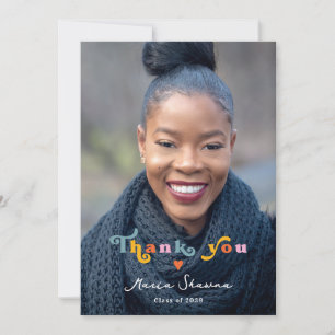 Carte De Remerciements Vibes Grad Seulement Graduation Party Classe De 20