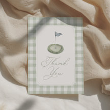 Vichy vert sauge Baby Shower de golf