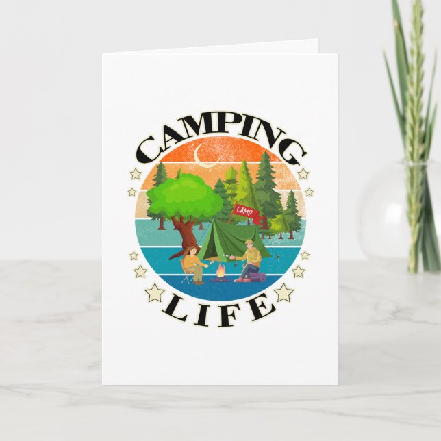 Carte De Remerciements Vie du camping (Devant)