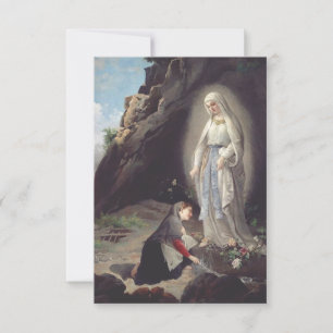 Carte De Remerciements Vierge Marie de Lourdes