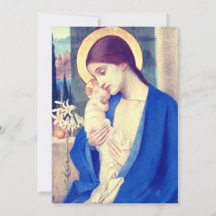 Carte De Remerciements Vierge Marie et enfant par Marianne Stokes