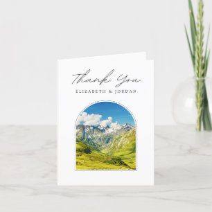 Carte de remerciements vierge photo des Alpes fran
