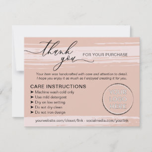 Carte De Remerciements Vierge rose orange Petites entreprises Instruction