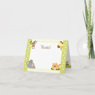 Carte De Remerciements Vierle Safari Folded Thank you Note