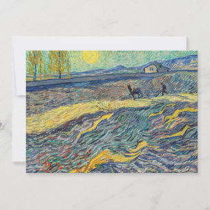 Carte De Remerciements Vincent van Gogh - Champ avec des agriculteurs lab
