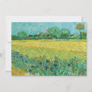 Carte De Remerciements Vincent van Gogh - Champ avec Iris près d'Arles