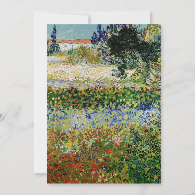 Carte De Remerciements Vincent van Gogh - Flower Garden (Devant)
