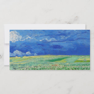 Carte De Remerciements Vincent van Gogh - Les champs de roues sous Thunde
