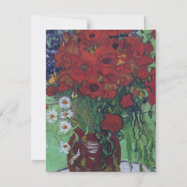 Carte De Remerciements Vincent Van Gogh - Les pavots et les marais rouges (Devant)