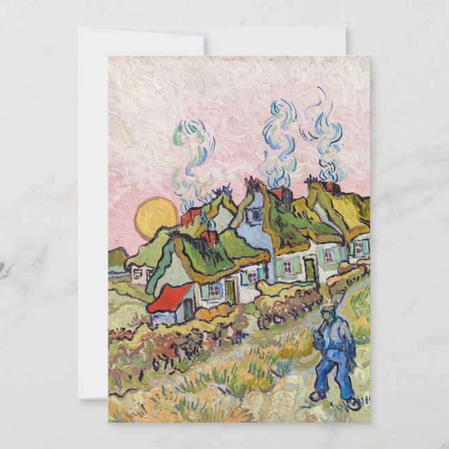 Carte De Remerciements Vincent van Gogh - Maisons et figure (Devant)