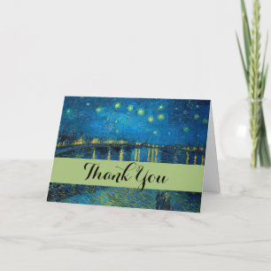 Carte De Remerciements Vincent Van Gogh Nuit étoilée sur le Rhône
