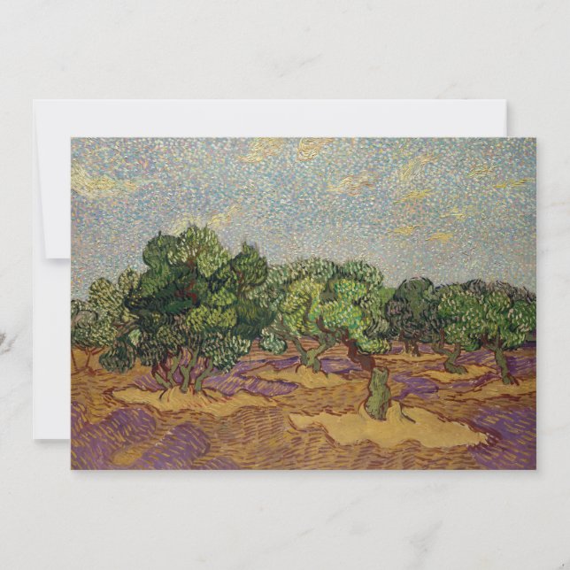 Carte De Remerciements Vincent van Gogh - Olive Trees (Devant)