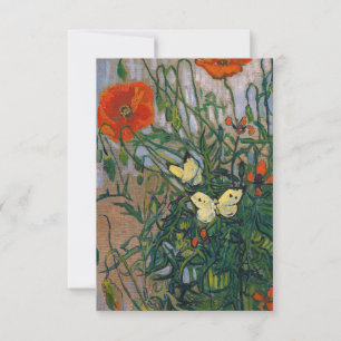 Carte De Remerciements Vincent van Gogh - Papillons et papillons