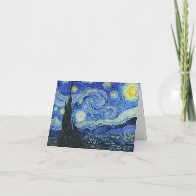 Carte De Remerciements Vincent Van Gogh - Starry Night (Devant)
