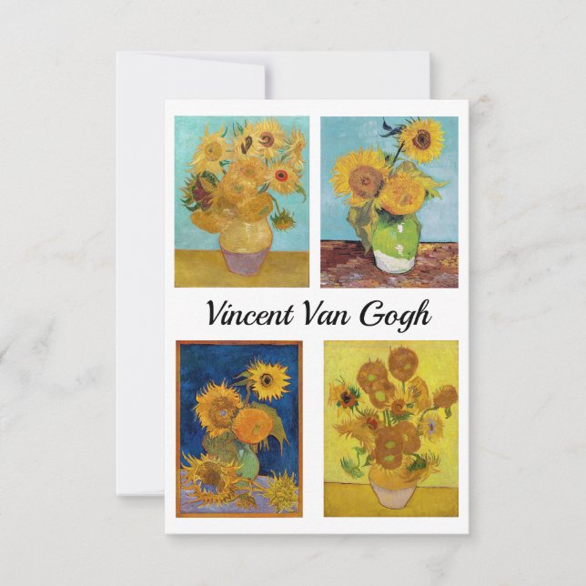 Carte De Remerciements Vincent Van Gogh Sunflowers Serie (Devant)