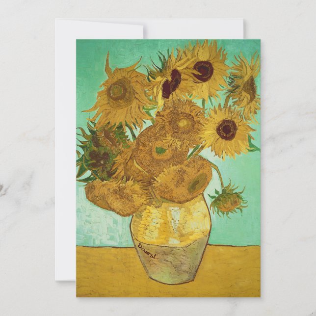 Carte De Remerciements Vincent van Gogh | Tournesols, 1888 (Devant)