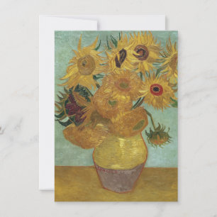 Carte De Remerciements Vincent van Gogh - tournesols, 1889