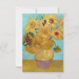 Carte De Remerciements Vincent Van Gogh - Vase avec douze tournesols