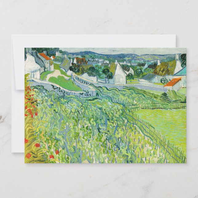 Carte De Remerciements Vincent van Gogh - Vignobles à Auvers (Devant)