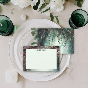 Carte De Remerciements Vins magiques de la Forêt enchantée Mariage Mauve 
