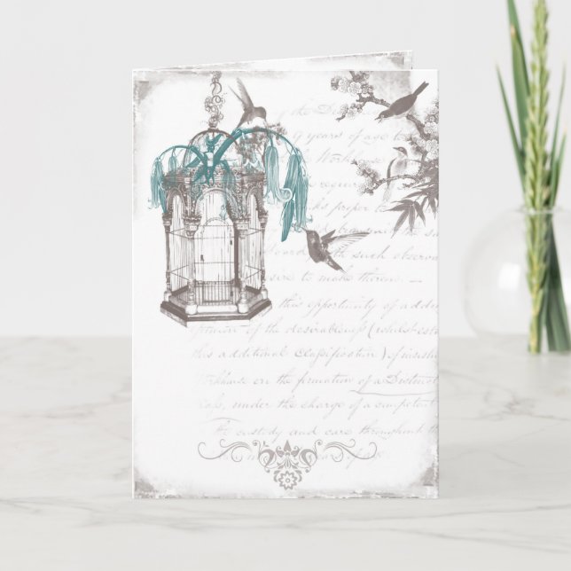 Carte de remerciements vintage (Devant)