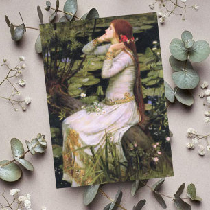 Carte De Remerciements Vintage Art John W. Waterhouse Ophelia