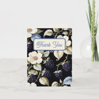 Carte De Remerciements Vintage Blackberry Botanique Baby Shower Mariage
