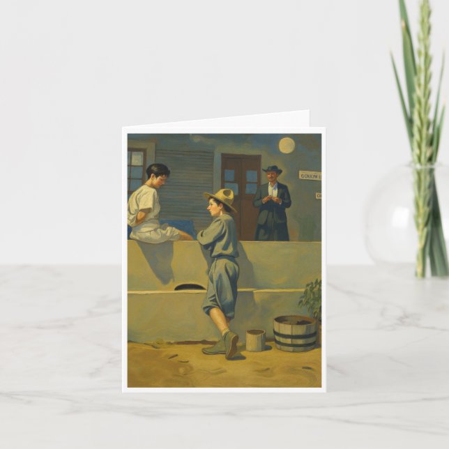 Carte De Remerciements Vintage Doughboy Courtiser sa fille (Devant)