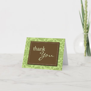 Carte de remerciements Vintage et baroque