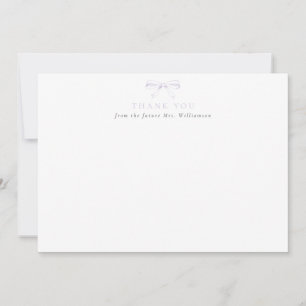 Carte De Remerciements Vintage Lilac Bow Avenir Mme Fête des mariées