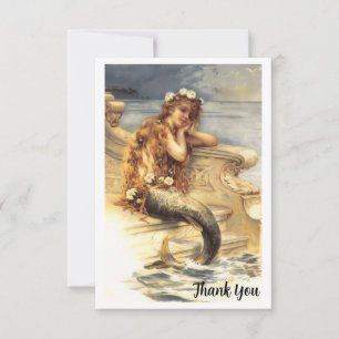 Carte De Remerciements Vintage Little Mermaid