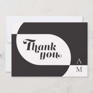 Carte De Remerciements Vintage noir