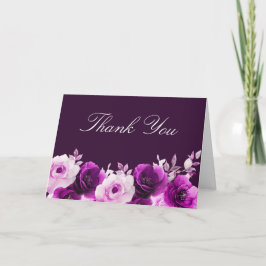 Carte De Remerciements Violet Améthyste Violet Lilac Mariage Mariage
