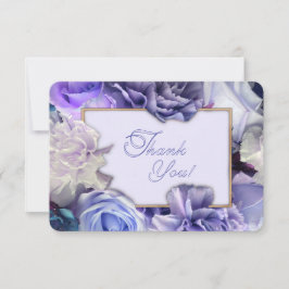 Carte De Remerciements Violet Blue Rose Thank You Card