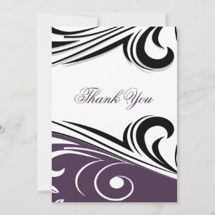 carte de remerciements violet mod