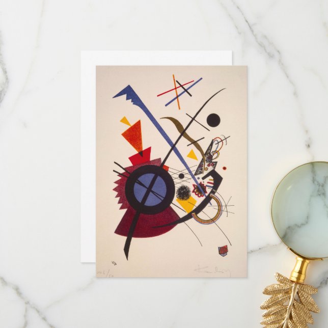 Carte De Remerciements Violet par Wassily Kandinsky (Devant/Arrière en situation)