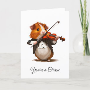 Carte De Remerciements Violon de porc mignon en Guinée