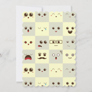 Carte De Remerciements Visage mignon
