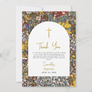 Carte De Remerciements Vitrail grec orthodoxe Christening Baptême