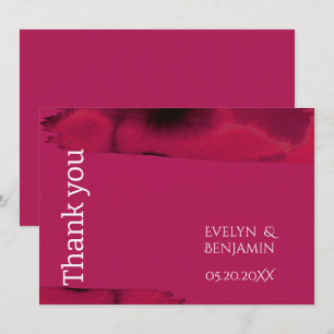 Carte De Remerciements Viva Magenta moderne