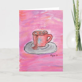 Carte De Remerciements Vœux de CHOColat Chaud - Art pour enfants pour CHO