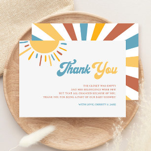 Carte De Remerciements Voici Le Baby shower Fils