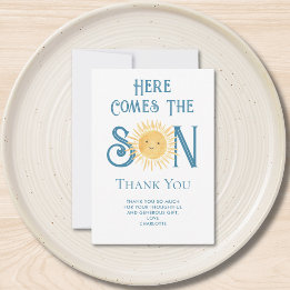 Carte De Remerciements Voici Le Baby shower Fils
