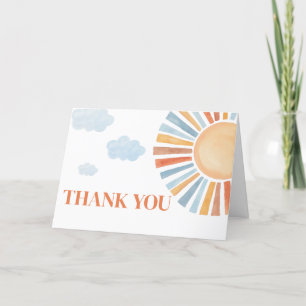 Carte De Remerciements Voici Le Baby shower Soleil
