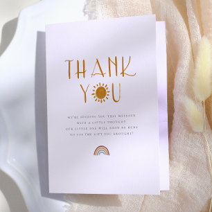 Carte De Remerciements Voici venir le soleil Remerciements pour Baby Sh